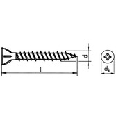 Gipsplattenschraube für Faserplatten UUN - EN 14566 - phosphatiert, Klasse 48 - 3,9 X 30 - CE