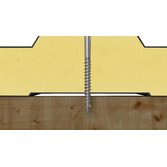 Dünnblechschraube mit EPDM Scheibe Ø16 - Holz UK - Bimetall A2/Nickel Strike - 6,0 X 40 - SW8