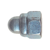 Hutmutter mit Klemmteil DIN 986 - 8 - verzinkt blau - M10 - SW17