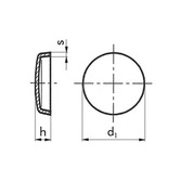 Verschlussdeckel DIN 443B - Stahl - blank - D45