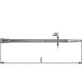Kabelbinder - schwarz - lösbar - 200 X 7,5 mm (L x B)