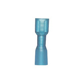 Flachsteckhülse mit Schrumpfschlauch 6,3 mm - blau - für Kabelquerschnitt 1,5 - 2,5 mm²