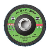 RECA Z Mop Schleifteller Zirkonkorund gewölbt Durchmesser 115 mm Bohrung 22,23 mm Korn 120