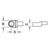 RECA Einsteck-Ringschlüssel 14 x 18 Schlüsselweite 22 mm