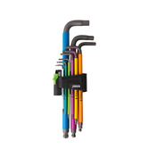 Sada nástrčných klíčů Multicolor s vnitřním šestihranem a přidržovací funkcí, 9 dílů