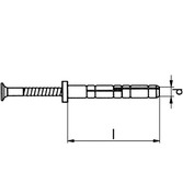 Hmoždinka RECA EVO-Grip s plochou hlavou Ø 6 x 40mm hřebík ocel zn