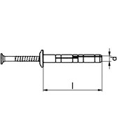 Hmoždinka RECA EVO-Grip s půlkulatou hlavou Ø 5 x 40mm hřebík ocel zn