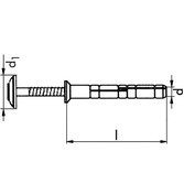Nageldübel evo Grip - Spenglerdichtscheibe 20mm - Nylon - Edelstahl A2 - 6 X 40