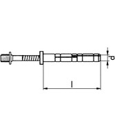 Hmoždinka RECA EVO-Grip s plochou hlavou Ø 6 x 40mm vnější závit M6 ocel zn