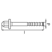Kotevní tyč VMZ-A DYN, ocel pozink, 125 M16-50/220