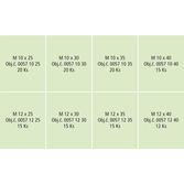Sortimenty RECA DIN 933-8.8 pozink, M10-12, 132 dílů