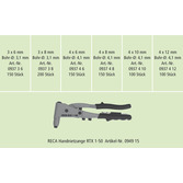 RECA Sortiment - Blindnieten Alu/Stahl mit Zange - 850-teilig