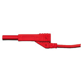 RECA měřící kabel červený 4 mm x 5 m se zástrčkou