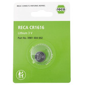 RECA Knopfzelle 3V CR 1616 ( DL1616/ BR1616)