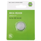 RECA gumb baterija, litij, 3V, CR2430 (DL2430/BR2430)