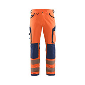 Hivis stretch trouser Orange/Marineblau D124