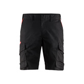 Industrie Shorts Stretch Schwarz/Rot C62