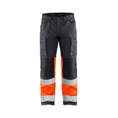 High Vis Arbeitshose mit Stretch Mittelgrau/High Vis Orange C154