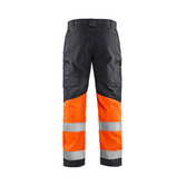 High Vis Arbeitshose mit Stretch Mittelgrau/High Vis Orange C156