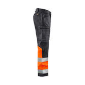 High Vis Arbeitshose mit Stretch Mittelgrau/High Vis Orange C154