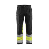 High Vis Arbeitshose mit Stretch Schwarz/Gelb D96