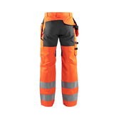 High Vis Arbeitshose mit Stretch High Vis Orange/Mittelgrau C48