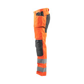 High Vis Arbeitshose mit Stretch High Vis Orange/Mittelgrau C48