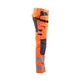 High Vis Arbeitshose mit Stretch High Vis Orange/Mittelgrau C48