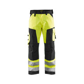 High Vis Arbeitshose ohne Nageltaschen High Vis Gelb/Schwarz D104