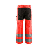 High Vis Arbeitshose mit Stretch High Vis Rot/Schwarz C56