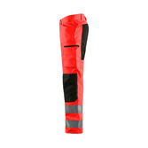 High Vis Arbeitshose mit Stretch High Vis Rot/Schwarz C62