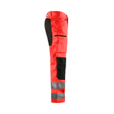 High Vis Arbeitshose mit Stretch High Vis Rot/Schwarz C56