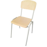 Stohovatelná židle kov/dřevo, 44 x 37,5 x 38 cm