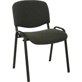 Židle stohovatelná polstrovaná antracit V/40 cm, Š/46 cm, H/45 cm