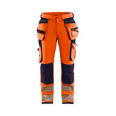 High Vis Arbeitshose 4-Wege-Stretch High Vis Orange/Marineblau D100