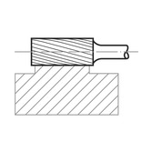 Roto glodalo HSS, oblik A, 16 x 25 mm