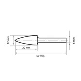 Roto glodalo HSS, oblik G, 12 x 20 mm