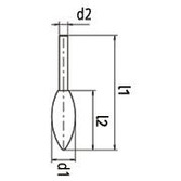 RECA roto glodalo od tvrdog metala, oblik B, 8 x 20 mm