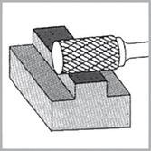 Frézovací kolíky tvrdokovové forma válcová křížové ozubení ØxD mm: 8,0 x 18