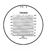 Strichplatte, 3, für Universal-Messlupe