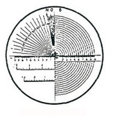 Strichplatte, 6, für Universal-Messlupe