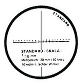 Strichplatte, Standard, für Universal-Messlupe
