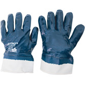 Pracovní rukavice nitrilové celé povrstvené modré s manžetou vel.10