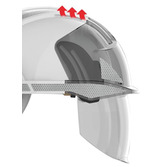 Ochranná helma JSP EVO®VISTASHIELD bílá s reflexními pruhy