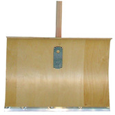 Dřevěné hrablo na sníh s hliníkovou hranou, 3 dílné (s násadou)