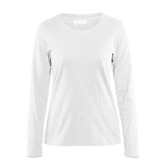 Damen Langarm T-Shirt Weiß XXXL