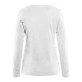 Damen Langarm T-Shirt Weiß XXXL