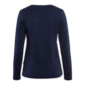 Damen Langarm T-Shirt Marineblau L
