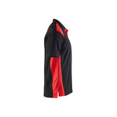 Polo Shirt Schwarz/Rot 4XL