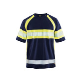 UV T-Shirt High Vis Marineblau/ High Vis Gelb XXXL